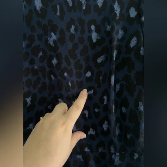 Kate Spade Leopard Print Ponte Fit & Flare Dress Blue Women’s Small - Picture 5 of 12